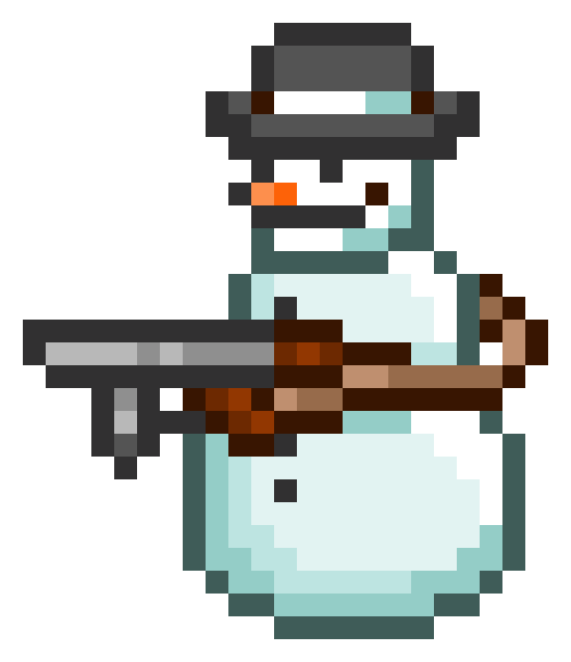Скелет снайпер террария. Снеговик гангстер. Голова снеговика майнкрафт. Снайпер под снеговика.