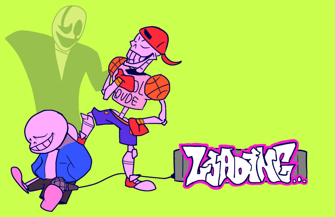 Fnf Entity Loading Screen Sans and pap (fnf Loading Screen) by Giovanish on DeviantArt