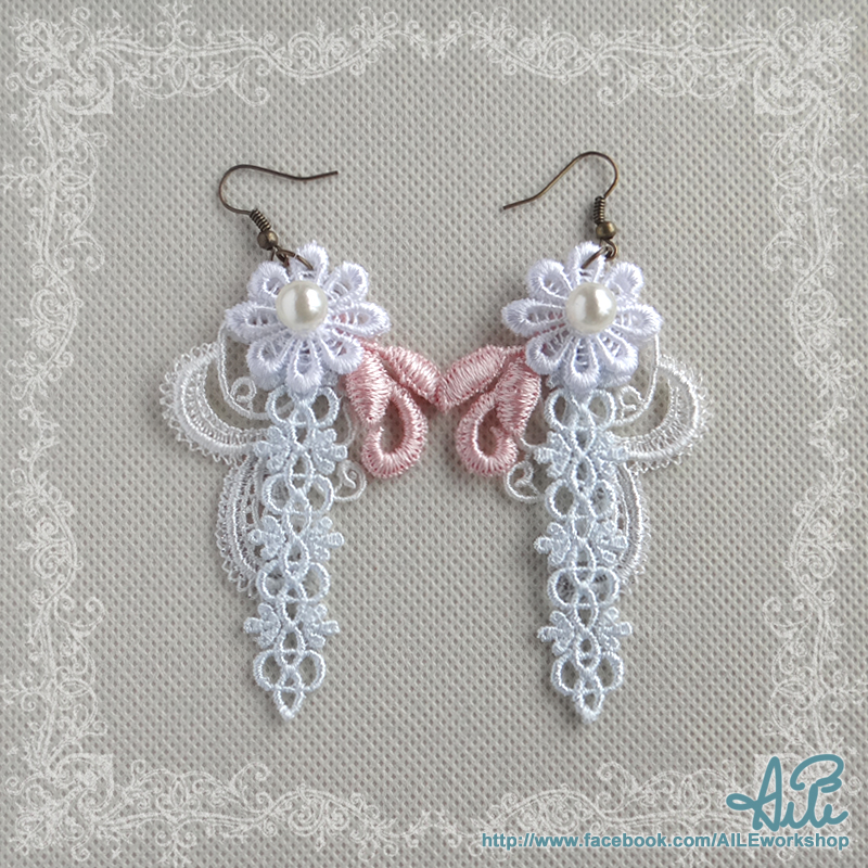 Light Color Lace Earrings