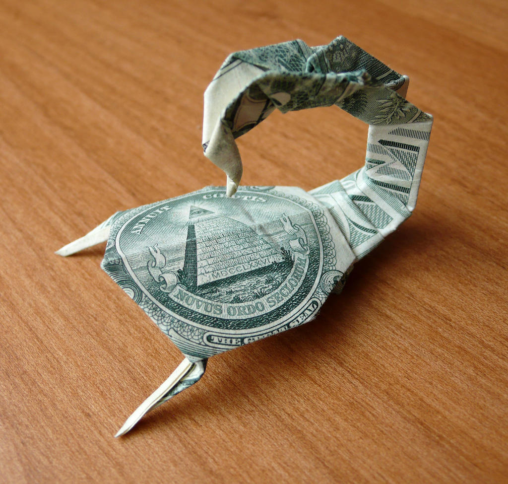 Dollar Bill Scorpion by craigfoldsfives