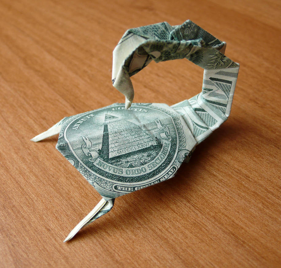 Dollar Bill Scorpion by craigfoldsfives