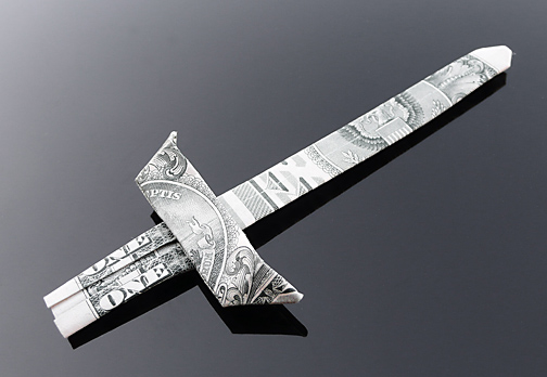 Dollar Bill Sword