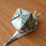 Dollar Bill Origami Snail