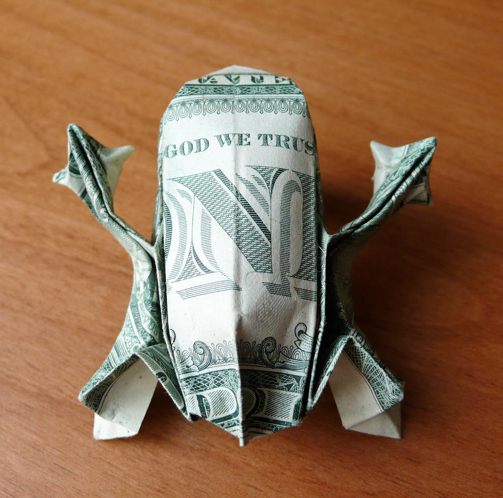 Dollar Bill Origami Tree Frog