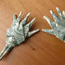 Dollar Bill Origami Skelton Hands