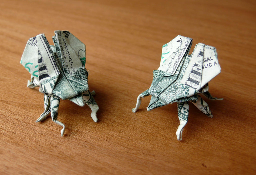 Dollar Bill Origami Flys V2 By Craigfoldsfives On Deviantart