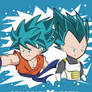 Dragon Ball : Son Goku x Vegeta Super Saiyan Blue