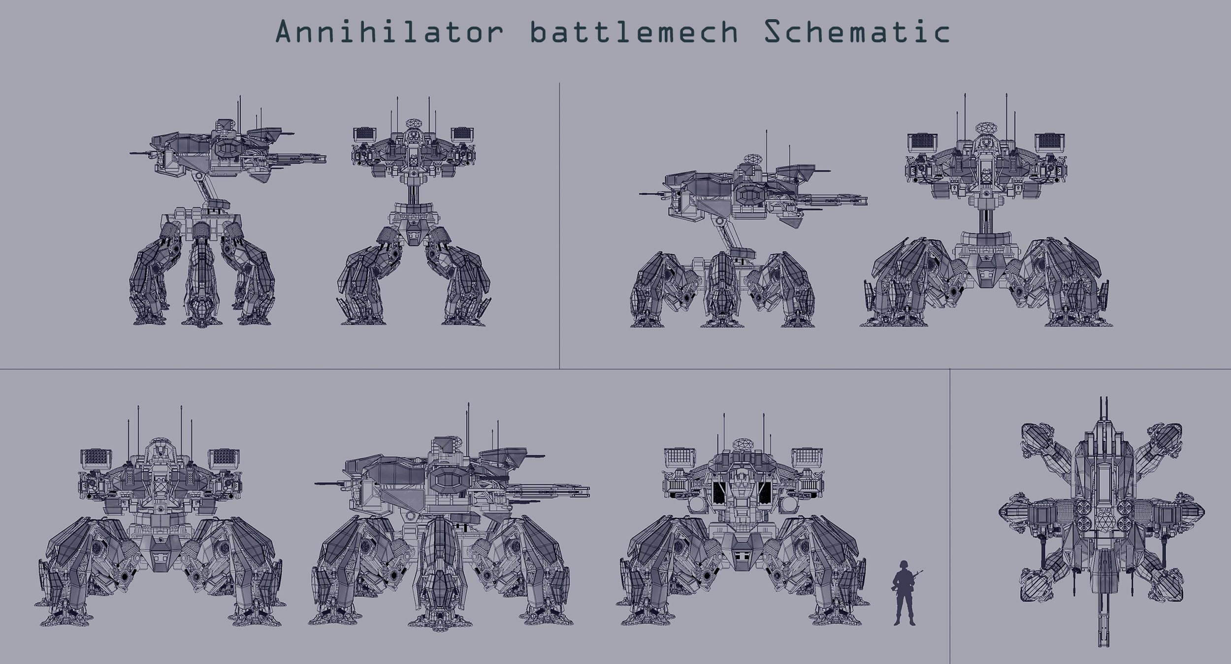 Annihilator battlemech Schematic