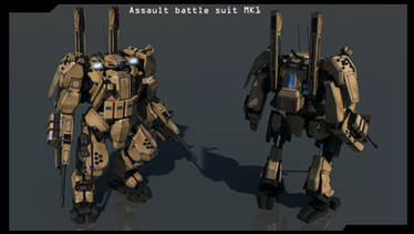 Front and back Assault battle suit MK1 finished