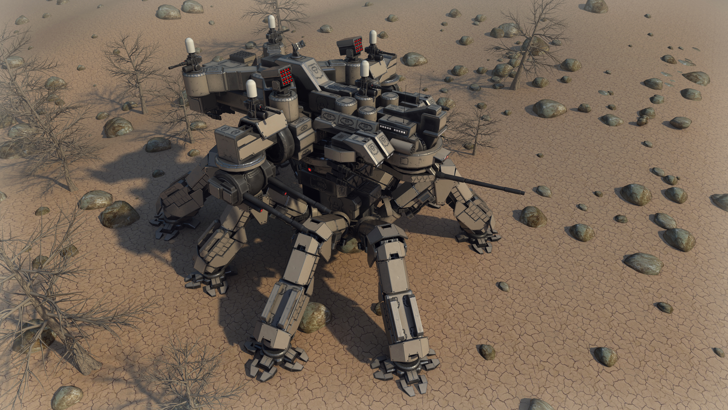 Desert Spider mecha render 2