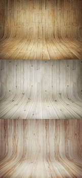 3 Curved Wooden Backdrops