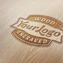Wood Engraved Logo Mock-Up