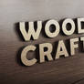 3D Wooden Logo MockUp