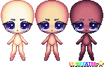 F2U Minni Pixel Doll Base - Freebie by lycheestar1