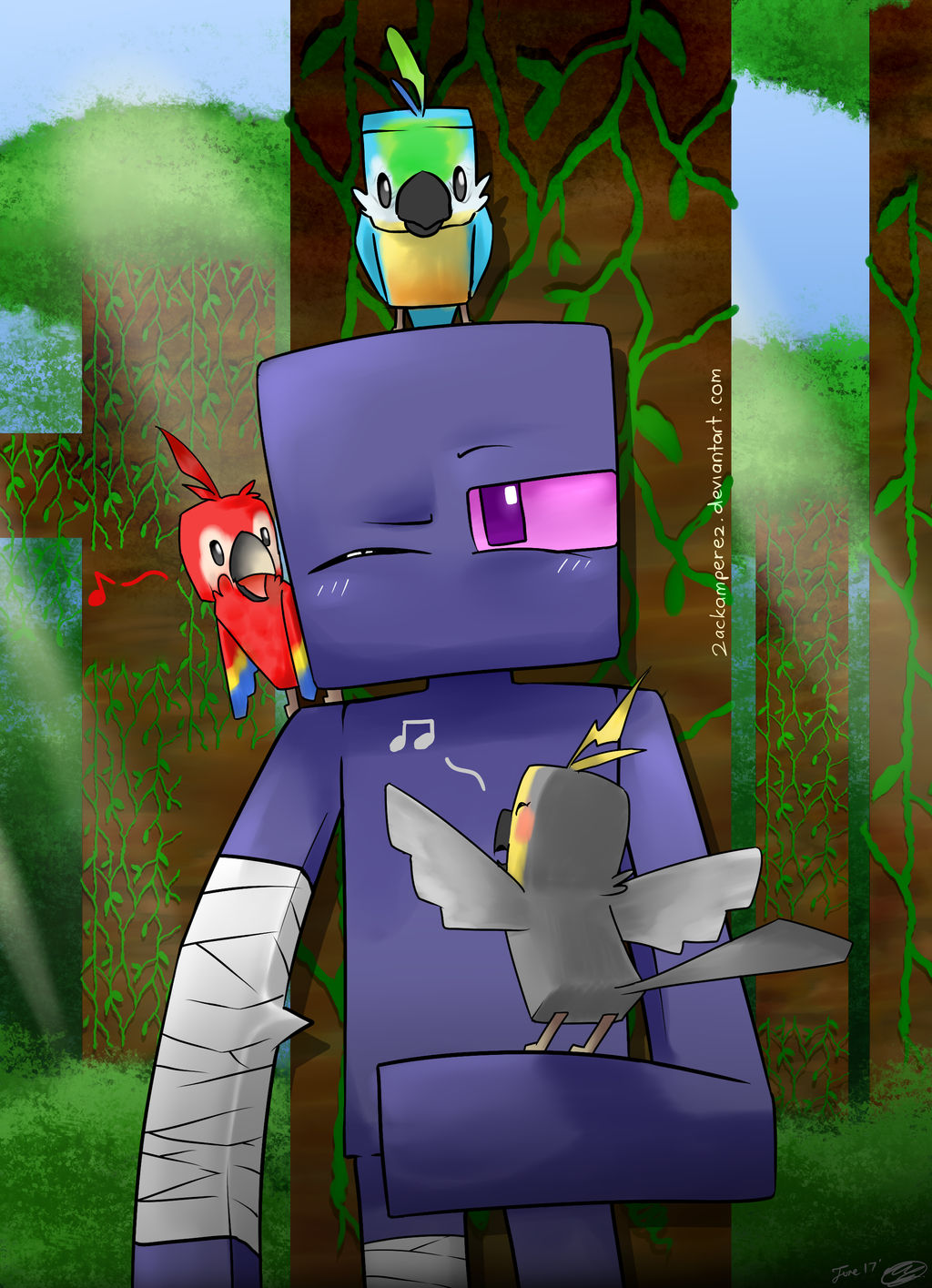 Minecraft Parrots W By Zackamperez On Deviantart