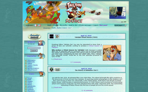 Talespin Source fansite