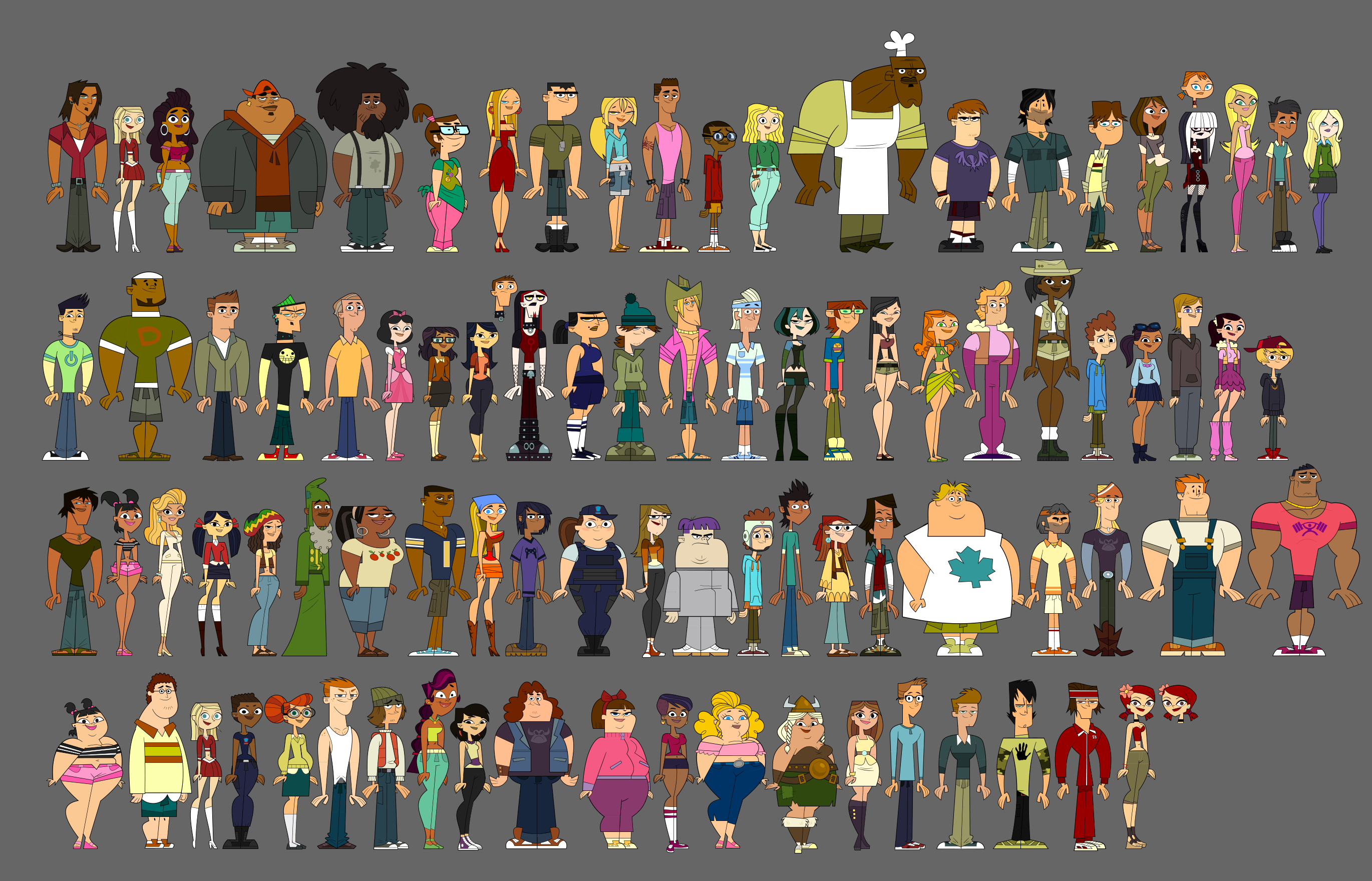 Total Drama Characters Pack [Xar. File Free] by BeauFour on DeviantArt