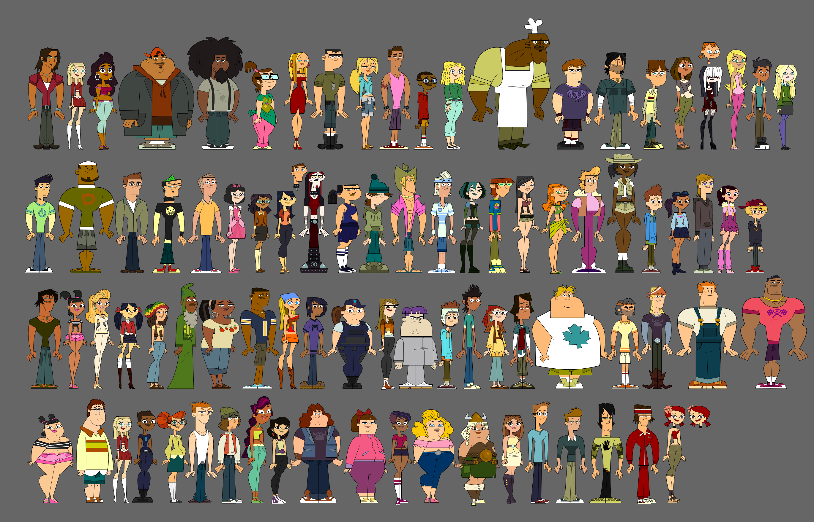 Total Drama Characters Pack [Xar. File - Free] by BeauFour on DeviantArt