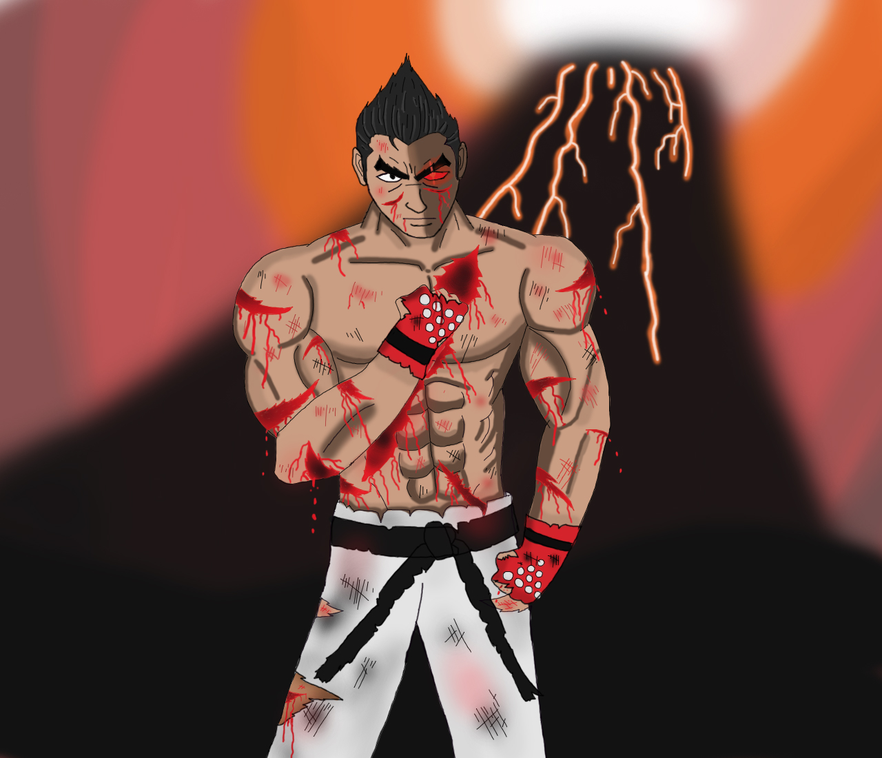 0EX800 on X: Inktober Day 12 Kazuya Mishima Fanart #qpmjcv