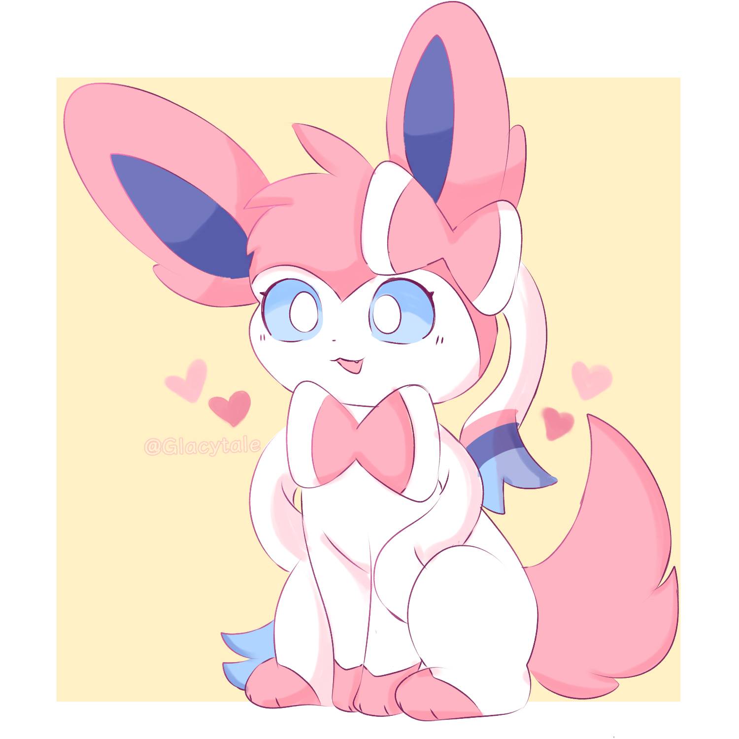 A very adorable Sylveon! (Sylveon fanart) by Glacytale on DeviantArt