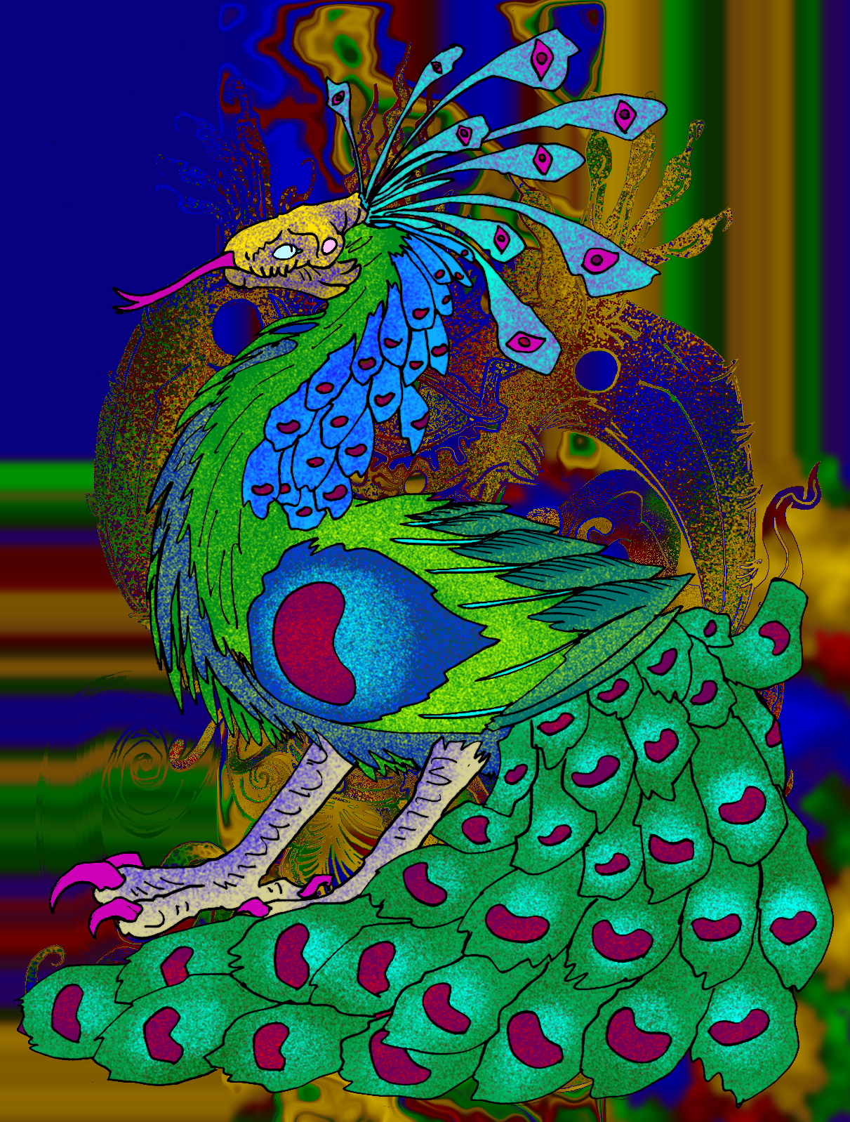 Peacock Dragon by avancna on DeviantArt