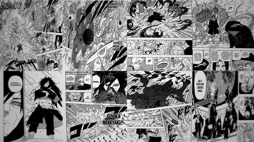 Naruto Manga Wallpaper Black And White