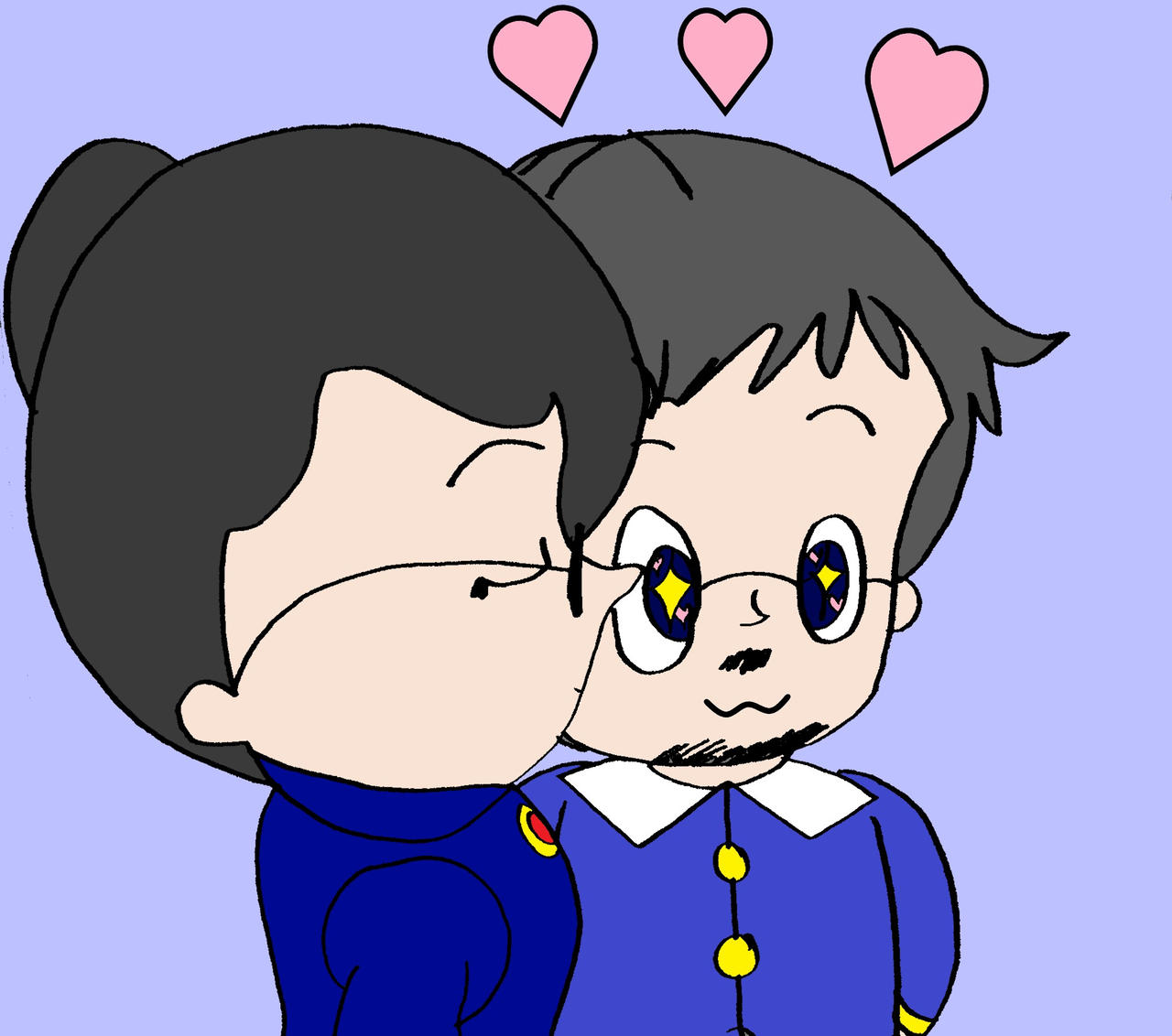 Ms Rottenmeier Kissing Her Hubby by CreativeT01 on DeviantArt