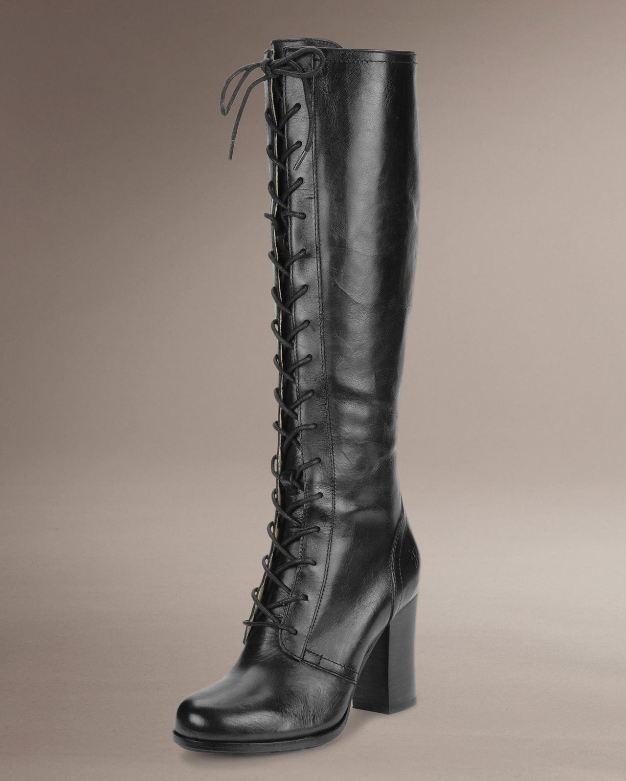 Tall Black Leather Lace Up Boot by CreativeT01 on DeviantArt