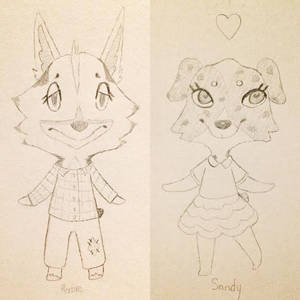 My Dogs as Animal Crossing Characters