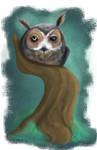 Great Horned Owl- samRB by childrensillustrator