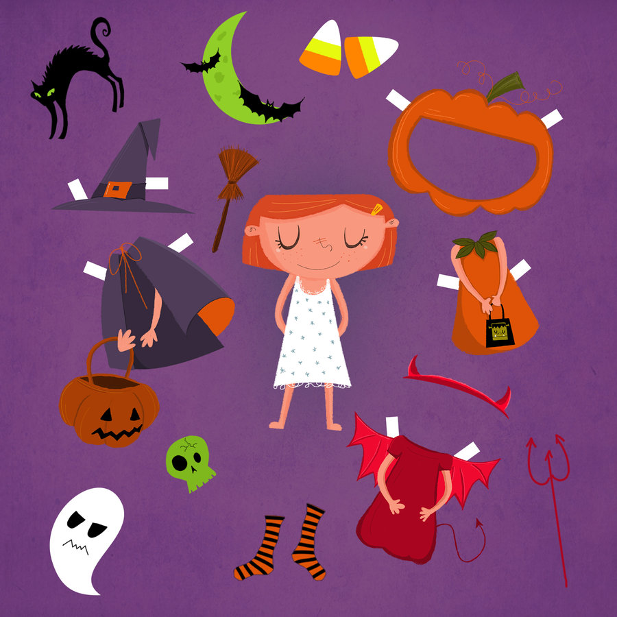 Halloween paper doll- Christina-Elefsinius