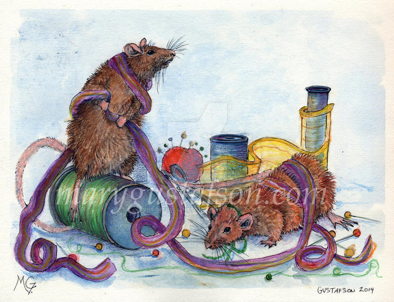 Rat Ribbon Ribbon Rats -Elionazale by childrensillustrator on DeviantArt