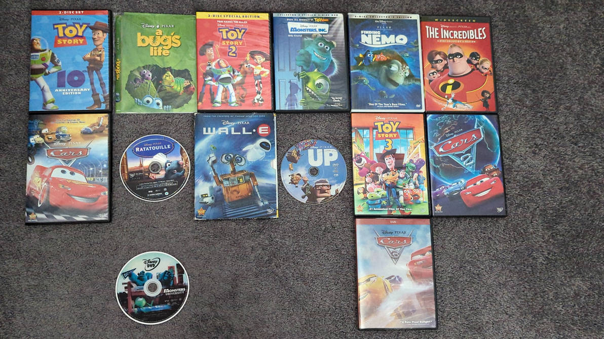 Pixar Collection My Pixar DVD Collection by NVu23 on DeviantArt