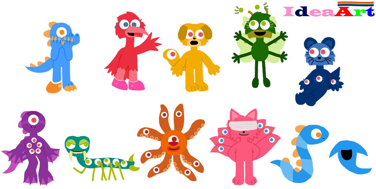 Endless Numbers Creature AU(Main 10) by ideaartcreatureAU on DeviantArt