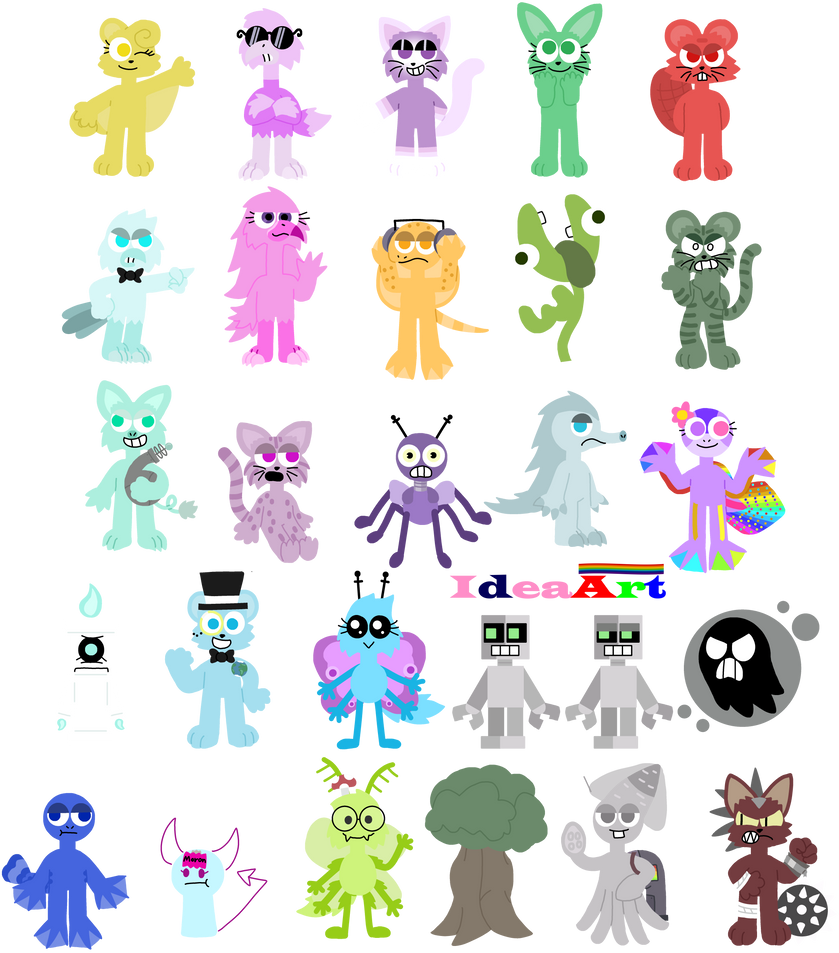 Number Creature Gradient Qu4rk Number Lore Creature AU(26-50) by ideaartcreatureAU on DeviantArt
