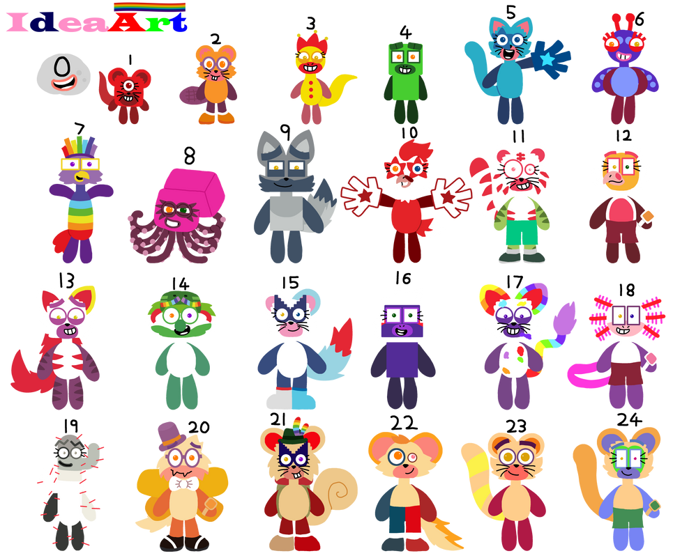 Numbeblocks Animals Numberblocks Creature AU(0-24) by ideaartcreatureAU on DeviantArt