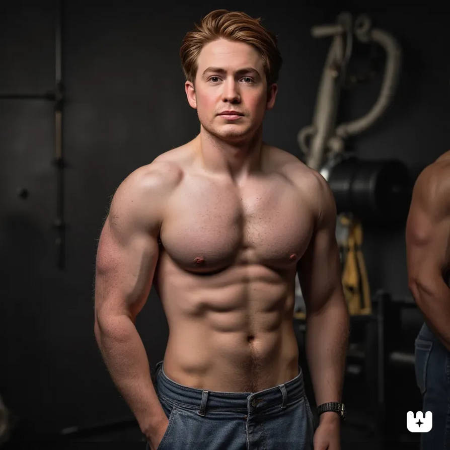 Kit Connor, showcasing his muscular physique wi... by stephentwest on ...