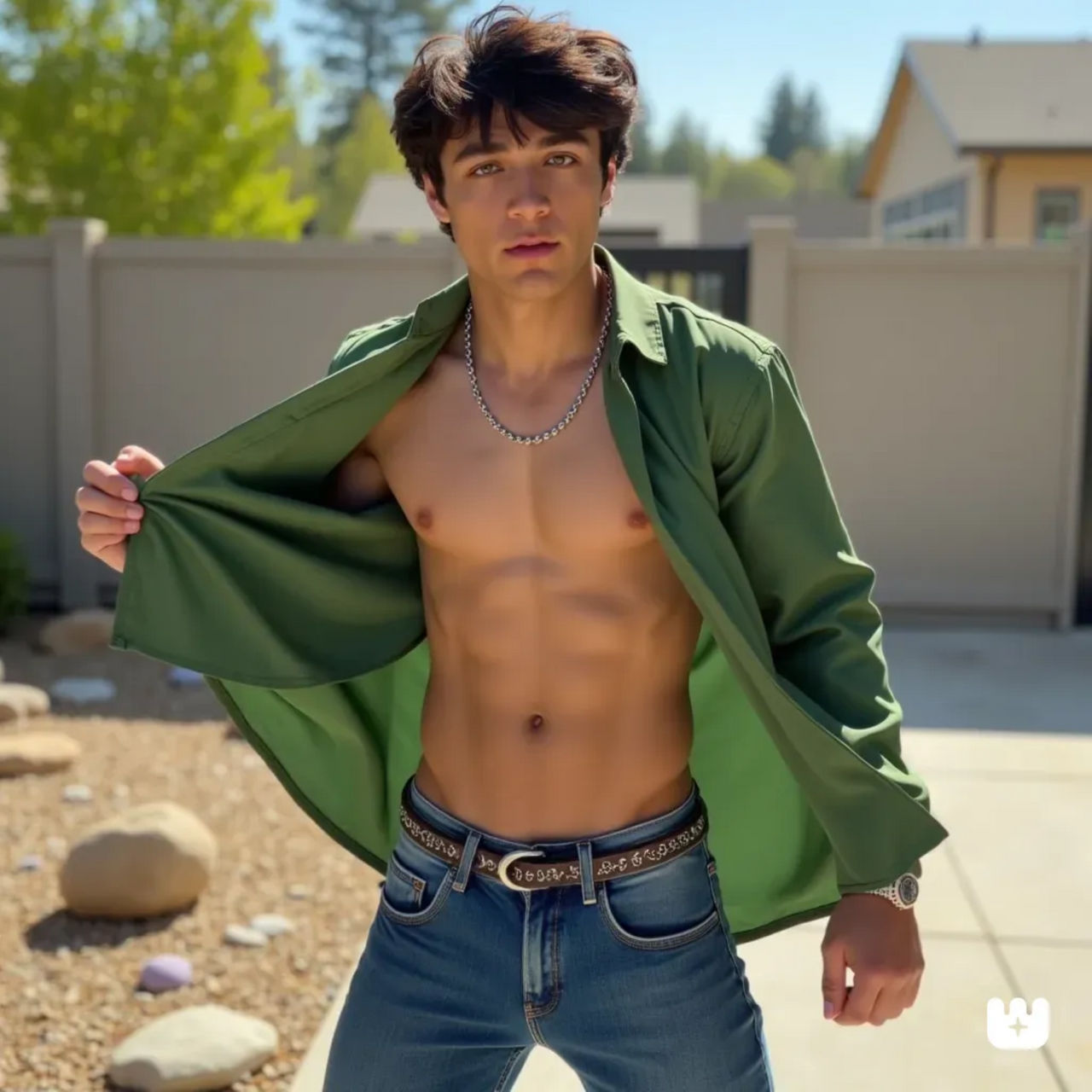 Asher Rex Asher Angel stands outdoors in a dynamic, stri... by stephentwest on ...
