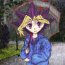 Yugi in the rain