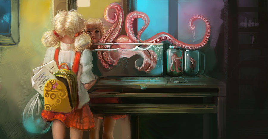 Littlegirlwithoctopus