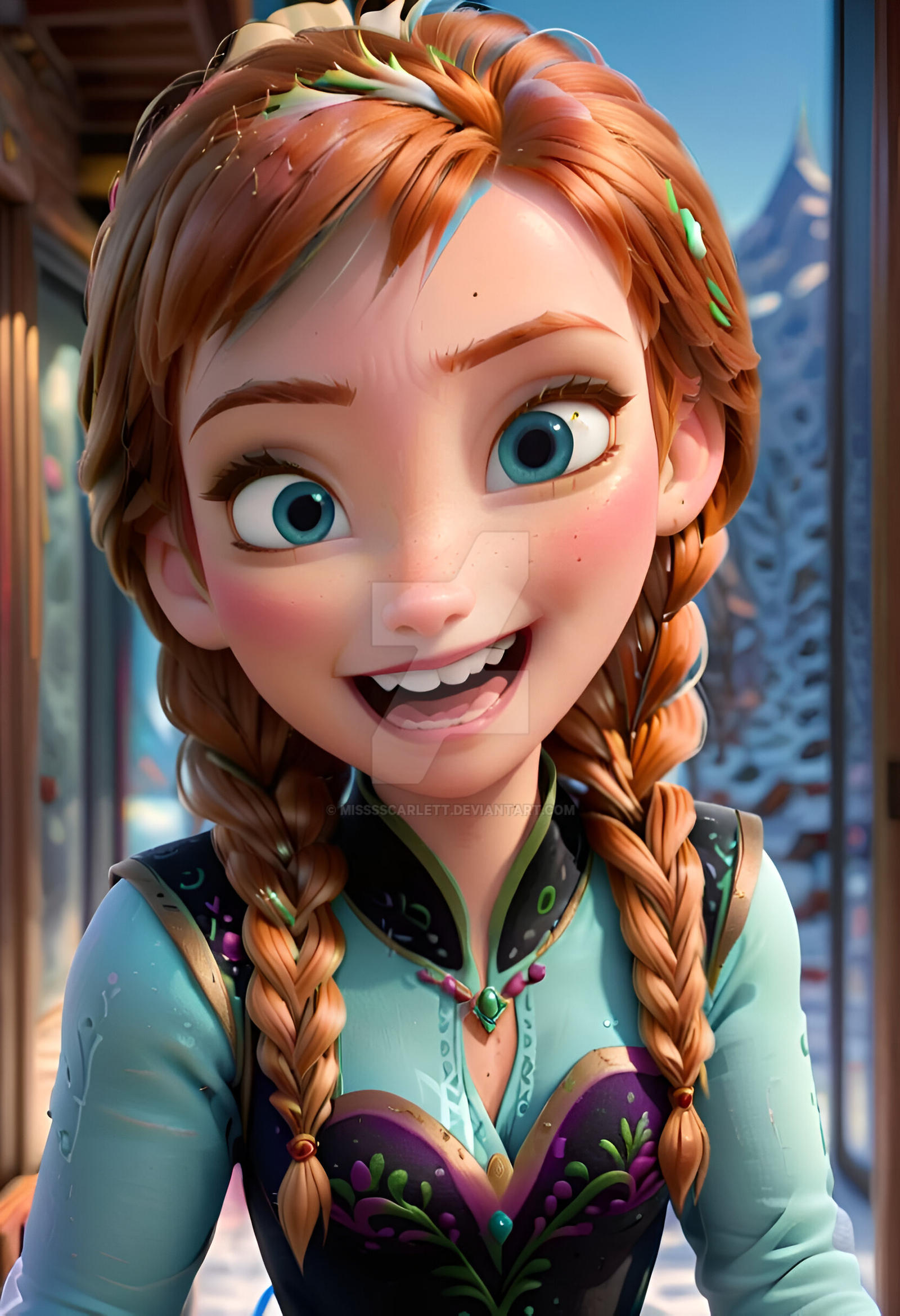 Anna smiling by MisssScarlett on DeviantArt