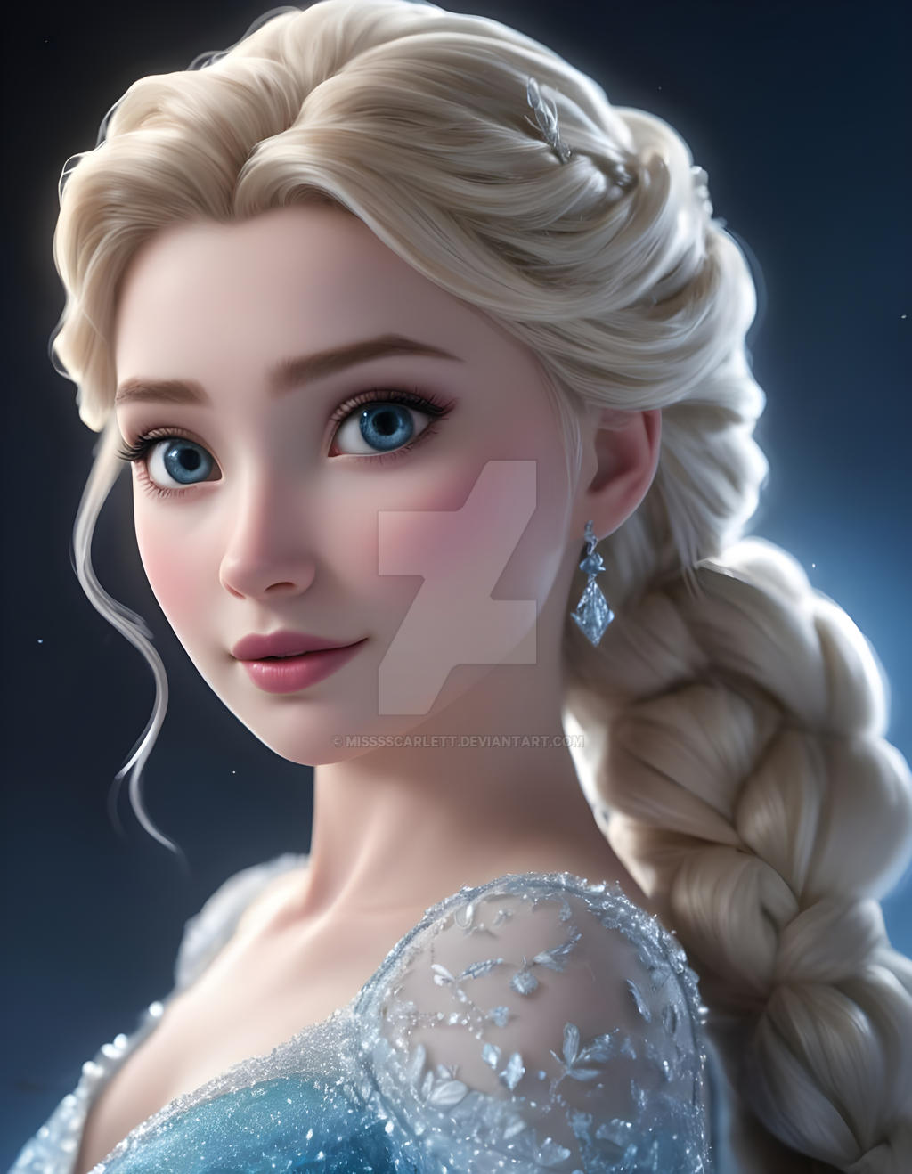 Elsa portrait by MisssScarlett on DeviantArt