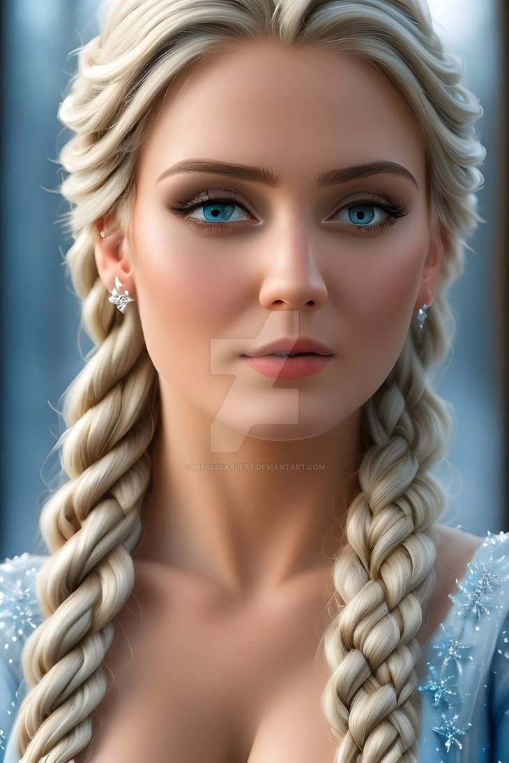 Elsa Realistic Realistic Elsa portrait by MisssScarlett on DeviantArt
