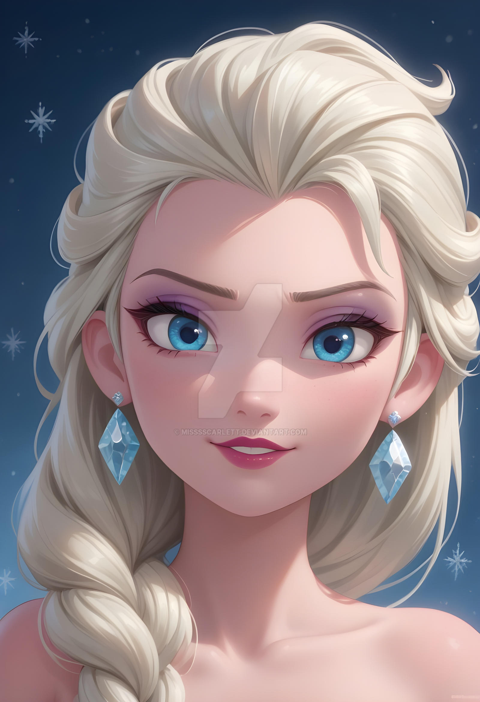 Elsa portrait by MisssScarlett on DeviantArt