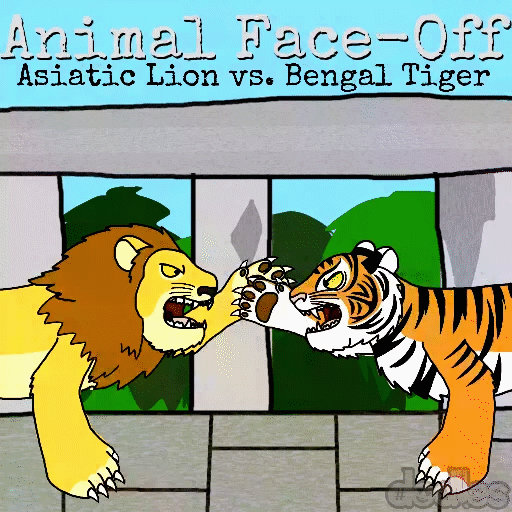 Animal Face Off Lion vs Tiger by DavideoStudio on DeviantArt