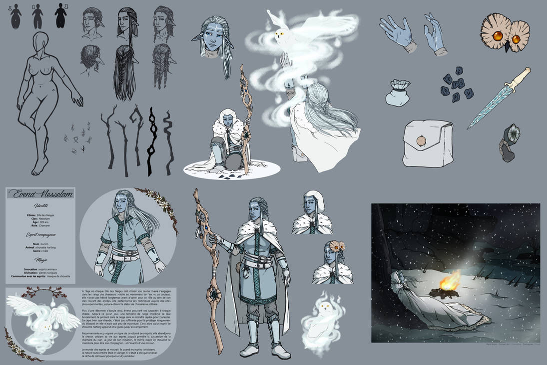 Character Design : Evena Nesselam - Snow Elf