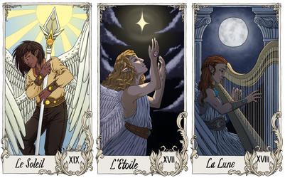 Tarot Cards : Sun - Star - Moon