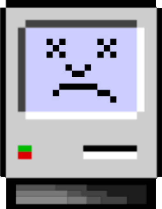 Sad Mac in color by LeapofAzzam on DeviantArt