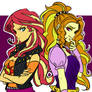 Sunset Shimmer and Adagio