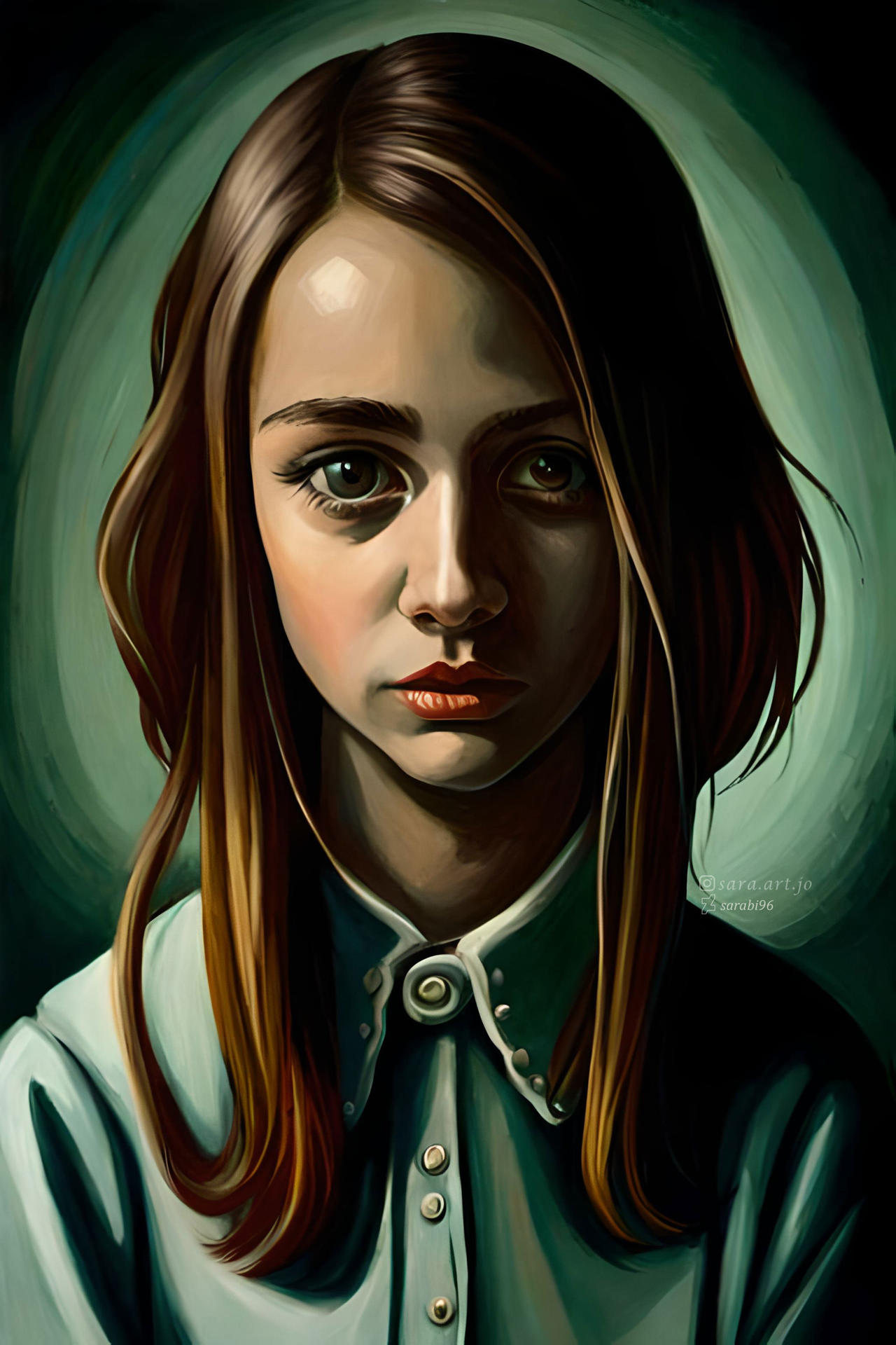 AI- oil pinting of a girl face (14) by saraBI96 on DeviantArt